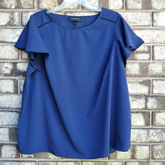 Lane Bryant Tops - Lane Bryant size 14 navy top